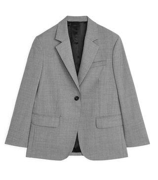 Arket + Oversized Wool Hopsack Blazer