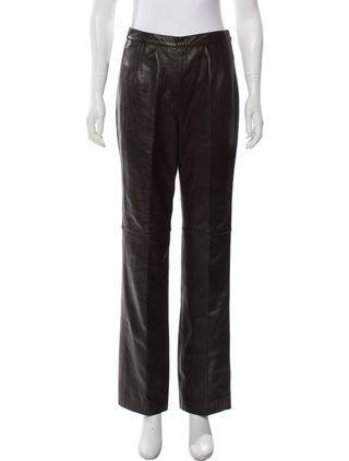 Lafayette 148 + Leather Straight Leg Pants