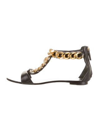 Giuseppe Zanotti + Leather Chain-Link Sandals