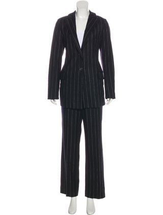 Jil Sander + Wool Striped Pantsuit