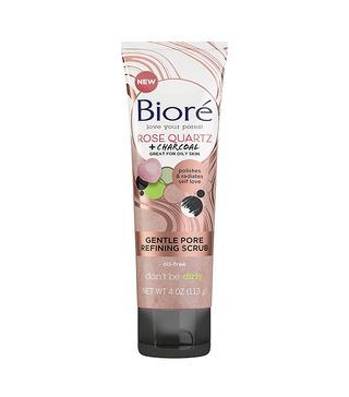 Bioré + Rose Quartz With Charcoal Gentle Pore Refining Scrub