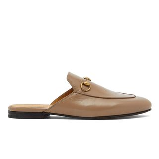 Gucci + Princetown Leather Backless Loafers