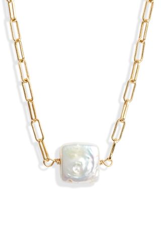 Adina's Jewels + Square Imitation Pearl Necklace
