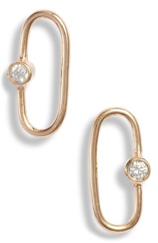 Zoë Chicco + Diamond Oval Stud Earrings