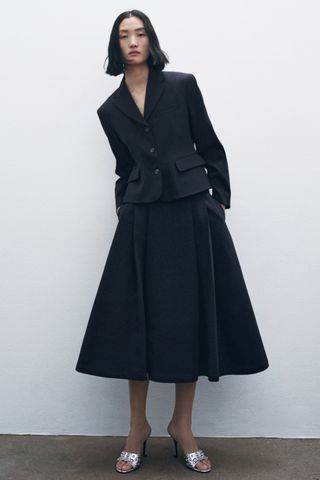 Zara + Tailored Wool Blend Blazer