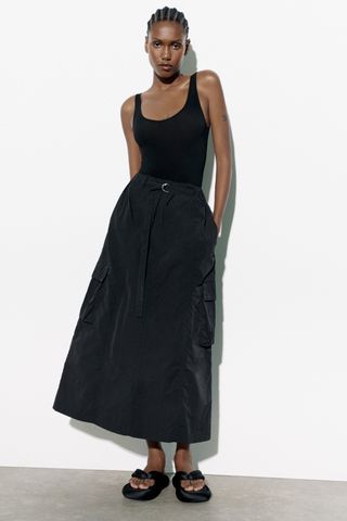 Zara + Nylon Cargo Skirt