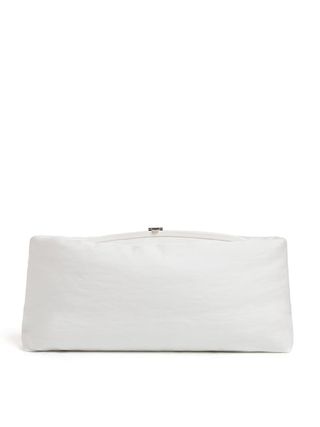 Mark Cross + Frame Xl Clutch Satin Bright White