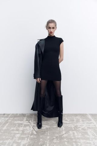 Zara + Short Stretch Knit Dress