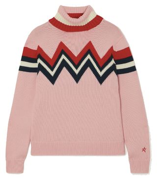 Perfect Moment + Varde Intarsia Merino Wool Turtleneck Sweater