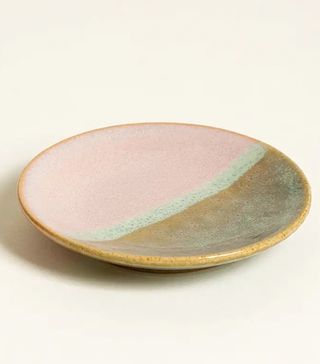 Rosa + Pink & Green Stoneware Trinket Dish