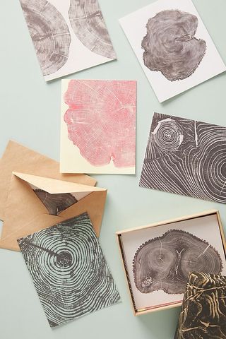 Anthropologie + Woodcut Greeting Cards, Set of 12