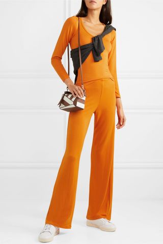 Leset + French Terry Wide-Leg Pants
