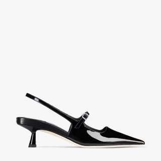 Jimmy Choo + Didi 45 Black Patent Leather Pointed Pumps
