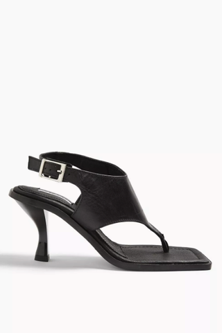 Topshop + Leather Toe Post Sandals