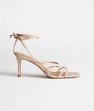 & Other Stories + Square Toe Leather Heeled Sandals