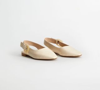 Violeta by Mango + Buckle Leather Shoes