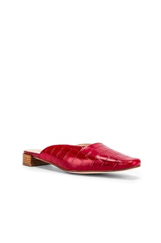 Jeffrey Campbell + Sirah Slide in Red Croc