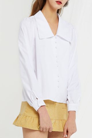 Storets + Angelica Large Collar Blouse-2 Colors
