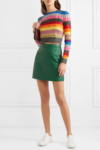 AlexaChung + B-Line Leather Mini Skirt