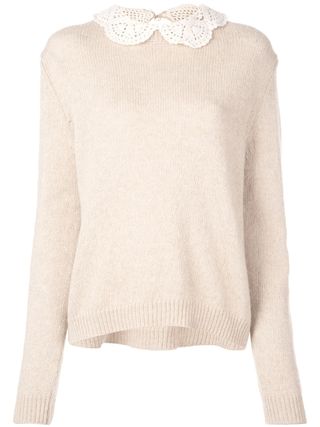 The Marc Jacobs + Crochet-Trimmed Wool Sweater