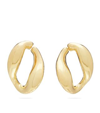 Misho + Chunky Chain Gold-Plated Hoop Earrings