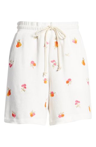 Lou & Grey + Embroidered Fruit French Terry Shorts