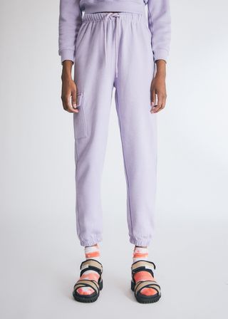 Which We Want + Naomi Cargo Sweatpant in Purple