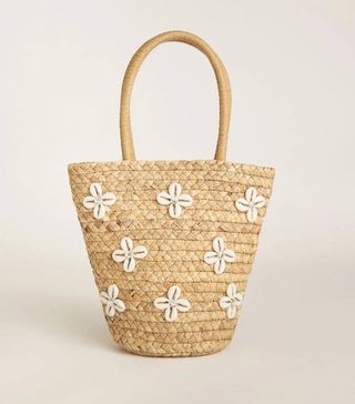 Warehouse + Shell Detail Bucket Bag