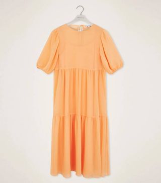 Warehouse + Chiffon Tiered Midi Dress