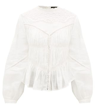 Isabel Marant + Samantha Embroidered Ramie-Voile Blouse