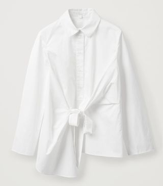 COS + Draped Tiered Cotton Shirt