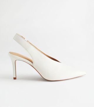 & Other Stories + Pointed Leather Slingback Pumps