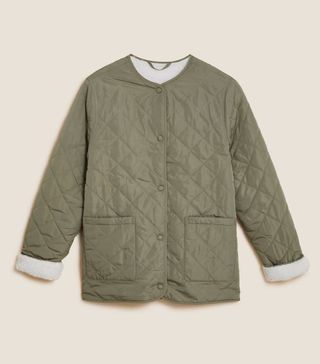 Marks & Spencer + Quilted Reversible Borg Lined Jacket
