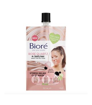 Bioré + Rose Quartz & Charcoal Stress Relief Clay Mask For Oily Skin