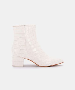 Dolce Vita + Bel Booties in Ivory Croc