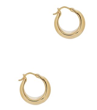 Daphine + Oli Mini 18kt Gold-Plated Hoop Earrings