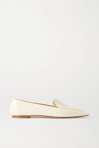 Aeyde + Aurora Croc-Effect Leather Loafers