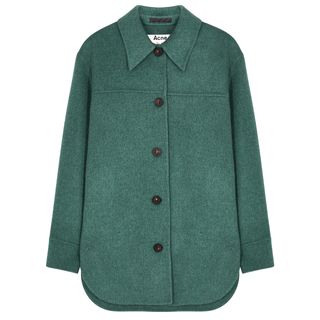 Acne Studios + Otty Teal Wool Jacket