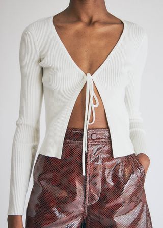 Which We Want + Natalie Open Sweater in White
