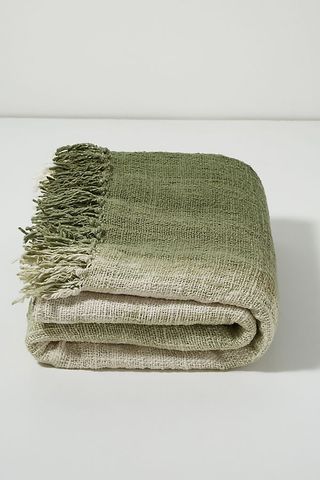 Anthropologie + Ombre Fringed-Throw