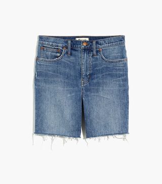 Madewell + High-Rise Mid-Length Denim Shorts