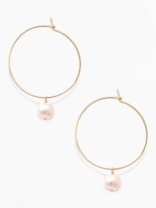 ABLE + Pearl Adornment Hoop Earring