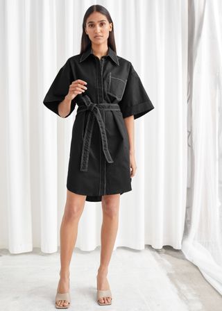 & Other Stories + Topstitched Utility Shirtdress