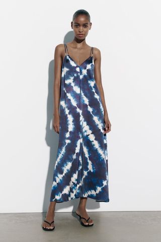 Zara + Tie-Dye Midi Slip Dress