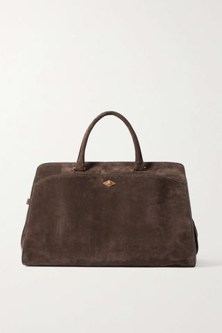 Métier brown suede bag with short handle