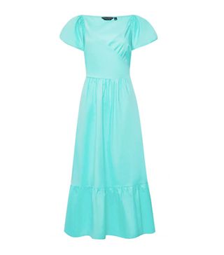 Dorothy Perkins + Mint Green Poplin Cotton Wrap Dress