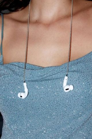 Tapper + AirPods Silver-Plated Rope Chain