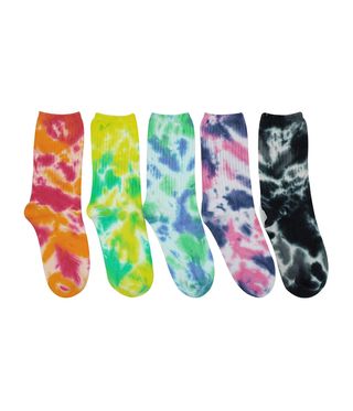 Bienvenu + 5 Pack Lady's Women's Colorful Tie-dye Cotton Socks