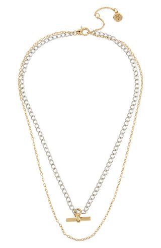 All Saints + Double Layer Toggle Necklace