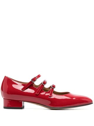 Carel + Buckled Patent Leather Pumps